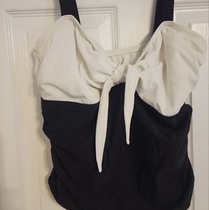 Spiegel tankini top black and white Large